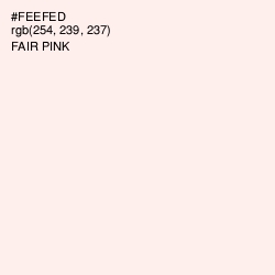 #FEEFED - Fair Pink Color Image